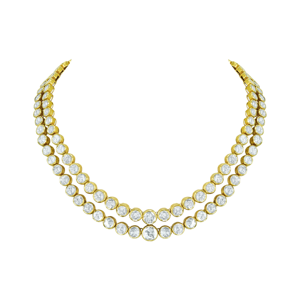 Double-layer Polki Necklace